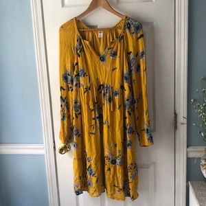 Floral yellow dress